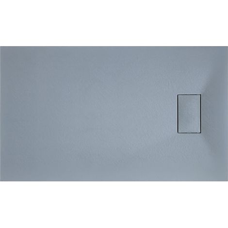 Receveur de douche SMC en fibre de verre effet pierre avec bonde inclus H. 2,6 cm 80 x 160 Gris