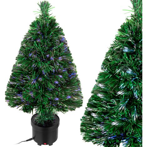 CASARIA® Árbol de navidad con luz de 64cm de fibra óptica Decoración multicolor con 9 efectos de luces (1/5)