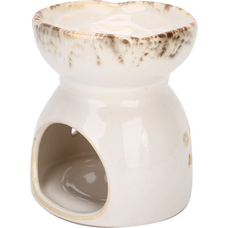 Brûleur d'huile essentielle en céramique, lampe à parfum, réchaud pour bougie, diffuseur d'arômes pour ambiance chaleureuse, idéal spa et détente. (1/5)