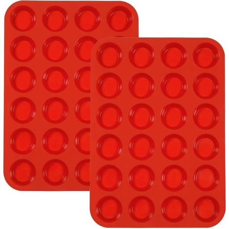 Lot de 12 moules à cupcakes, muffins en silicone - 4 couleurs - Réutilisables - Sans BPA - Pour gâteaux et puddings (24 pièces)