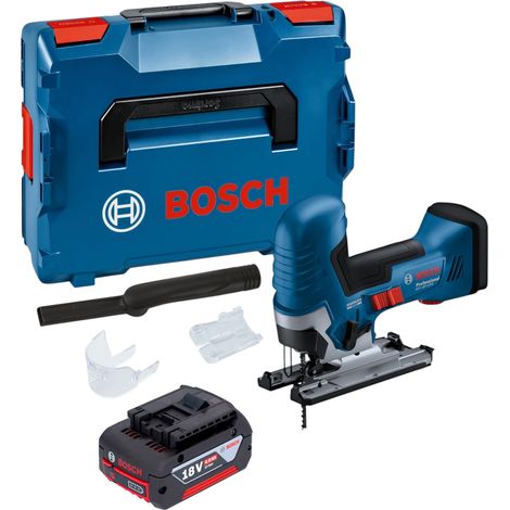 Bosch GST 18V-125 S Professional Scie sauteuse sans fil 18 V 125 mm Brushless + 1x batterie 4,0 Ah + L-Boxx - sans chargeur