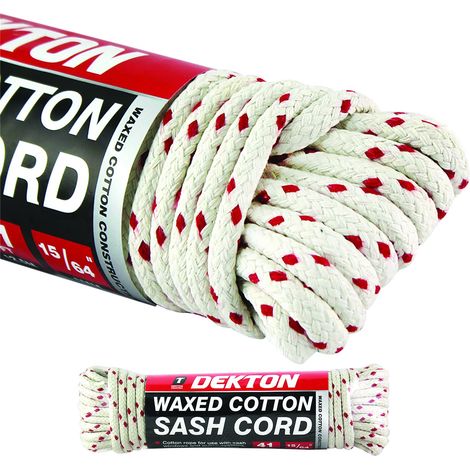 Dekton DT70416 Waxed Cotton Sash Cord 6mm X 12.5m (1/3)