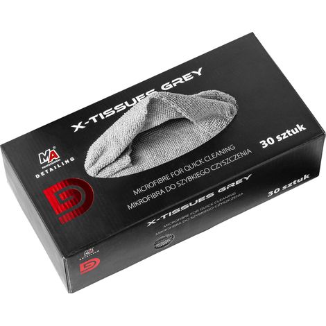 025603 MA detailing professionale - Panni X-tissues grigi in microfibra 200GSM per pulizia rapida, 30 pezzi 30x30cm (1/5)
