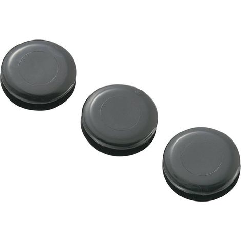 TRU COMPONENTS TC-GMCQR-1410203 Passacavo chiuso Ø (max.) 10.5 mm Spessore piastra (max.) 3.4 mm PVC Nero 100 pz. (1/2)