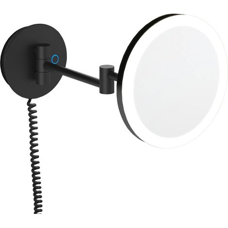 COSMIC Mirror Wall Mounted, X5, Adjustable LED, Matt Black, Architect Collection (1/5)