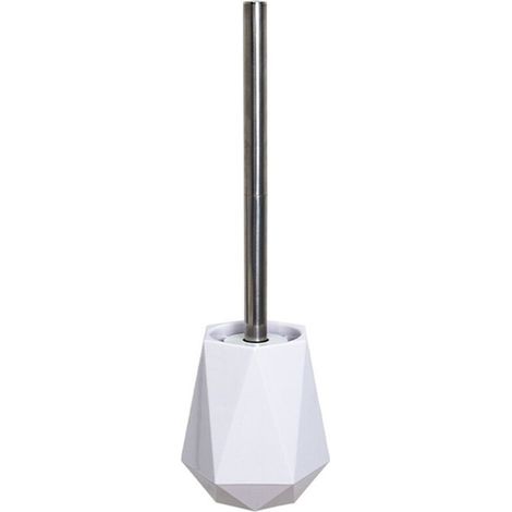 Brosse de toilette en silicone blanche, support mural ou vertical Nordic Brush, accessoires de salle de bain-AquaForge (1/5)