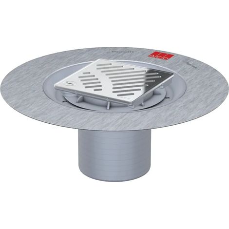 ACO Easy-Flow Elemento di supporto 149x149 ABS/telaio/griglia a fessura V2A bloccata, 5141.30.00