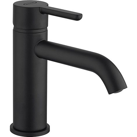 Rubinetto Jacuzzi per lavabo serie Sunset YO senza scarico compatibile con piletta click clack 0SUYO086JA01 nero opaco (1/2)