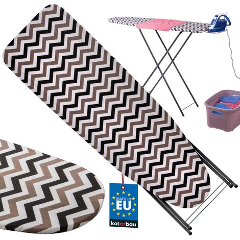 KOTARBAU® Table à Repasser - Planche à Repasser Pliable 104 x 30 cm - Table a Repasser Pliable avec Support pour Fer - Zigzag (1/4)
