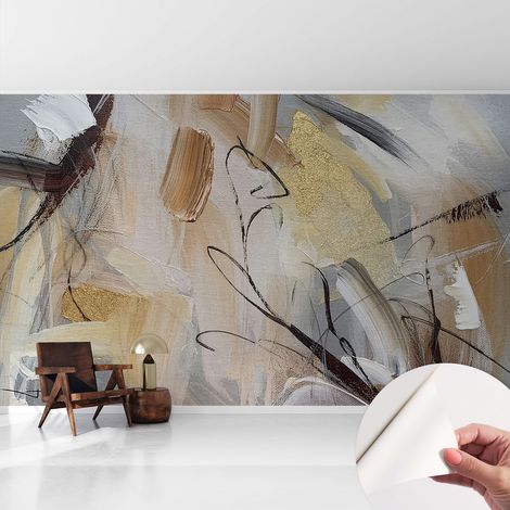 Fotomurale adesivo - Carta da parati adesiva - per la cucina camera da letto per la soggiorno - Composizione astratta 416x254 cm (1/5)
