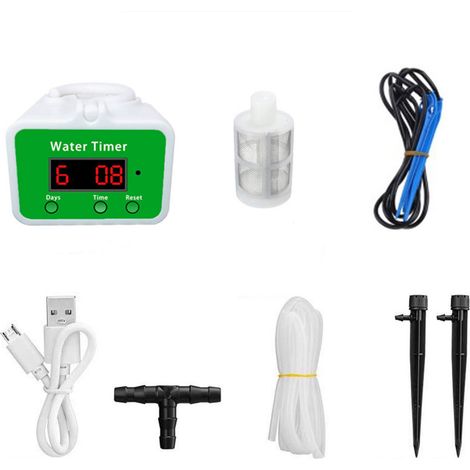 Kit de système d'irrigation automatique, système pratique d'économie d'eau pour la maison, le balcon, le jardin, 6 plantes. (1/5)