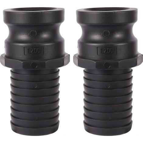 2 Pièces Raccords Camlock en Polypropylène,Raccord à Came et Rainure - Raccord Standard de Type E - Adaptateur Mâle avec 2" Mâle (1/5)