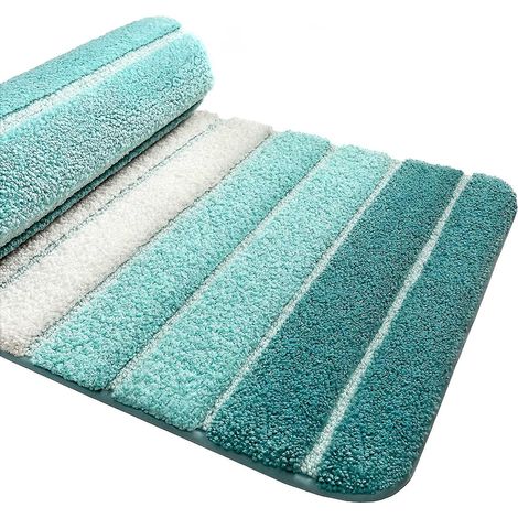 tapis De Bain Antiderapant,extra Doux Tapis Salle Bain,lavable En Machine,absorbant L'eau,40 X 60 Cm,turquoise (1/5)