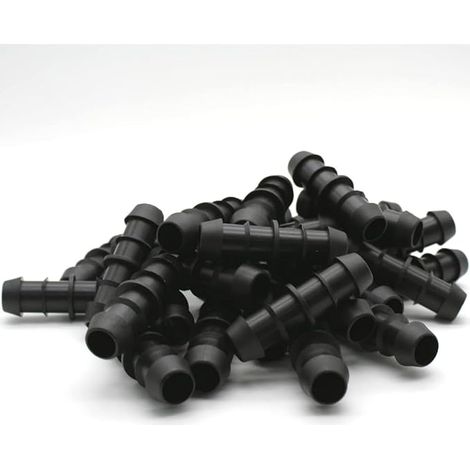 Pack de 50 Raccords d'Irrigation Goutte à Goutte de 20 mm Raccord Droit pour Tuyau et Tuyau d'Irrigation Connexion Sûre et Résistante Couleur Noire (1/5)