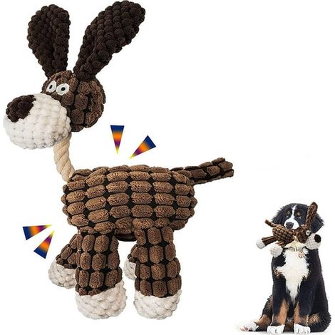 Jouet couineur pour chien, peluche pour chien, jouet à mâcher interactif pour chiens de toutes tailles (1 paquet) (1/5)