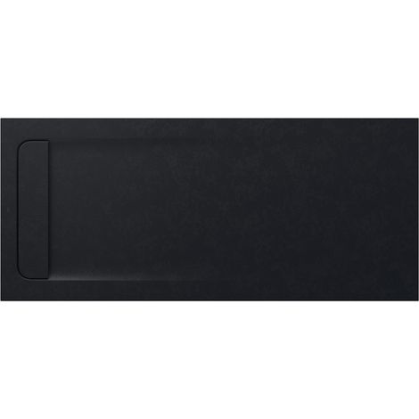 Receveur de douche extra plat en Stonex® Aquos - 1600x700mm - Noir (1/2)
