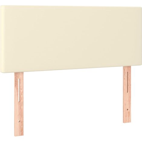 Testiera letto accessorio mobili camera da letto 100 x 5 x 78/88 cm crema sintetica TDL0203581
