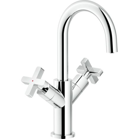 Miscelatore lavabo senza scarico Nobili serie Lira LR116218/3CR Cromato - Ottone (1/2)