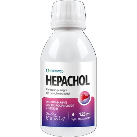 Eurowet Hepachol Suplement na wątrobę dla psa i kota 125ml