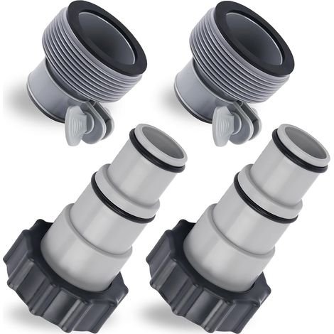 Adaptateur de Tuyau de Piscine, 4 Pcs Adaptateur Tuyau Piscine 32 38, Adaptateur de Tuyau de Rechange pour Pompes, Adaptateur Pompe Piscine Adaptateur A et type B, pour Tuyau de Piscine Ø 32 et 38 mm (1/3)