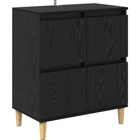 Maison Exclusive - Credenza Rovere Nero 60 x 35 x 70 cm Legno multistrato