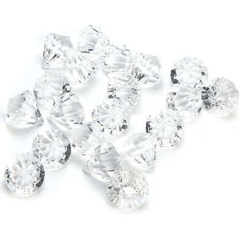 20 Stück durchsichtige Acryl-Diamantanhänger für Heimdekoration, Vorhänge, DIY-Partys (1/5)