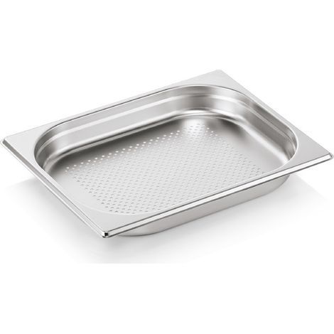Bac inox perforé fond GN 1/2 H 40 mm 2 ltr GN ESSENTIALS - Was Germany