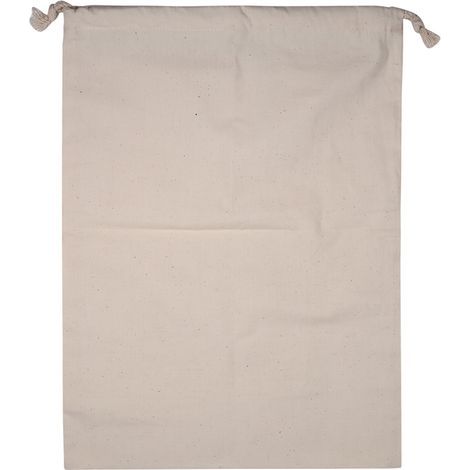 Einfacher Baumwoll-Aufbewahrungsbeutel mit Kordelzug, Wäschebeutel für Reisen und Zuhause, 30–40 cm. (1/5)