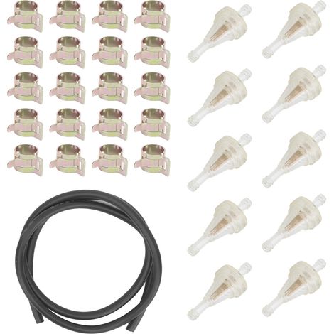 Inline-Kraftstofffilter-Kit für Motorräder mit Kupferkern für Cross Quad SSV Schneemobile, 1/4 Zoll (6,3 mm) Schlauch (1/5)