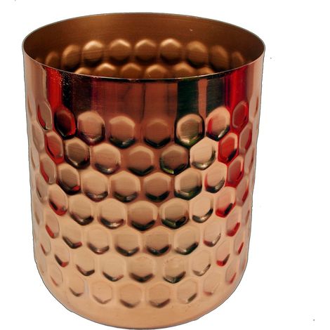 Honeycomb Metal Planter - Copper - 18cm x 15.5cm (1/3)