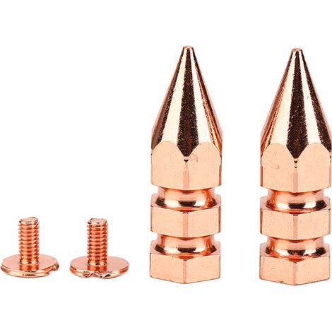 Lot de 100 clous rock en laiton doré rose, pointes métalliques 9x30mm, rivets à visser sans bavure pour vêtements DIY, bijoux et accessoires (1/5)