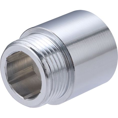 Extensión cromada para grifo QUICK PLOMBERIE M3/4 - F3/4 - 25 mm