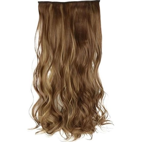 Chignon Cheveux Postiches Extension De Cheveux Synthétiques Longs Et Raides En Une Seule Pièce, 5 Clips, Faux Blonds, Bruns, Noirs, Résistants À La Chaleur(12H24) (1/4)