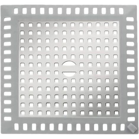 Pair Filtre à cheveux douche 12,3x12,3cm, inox, pour baignoire et cuisine, collecte efficace des cheveux (1/5)