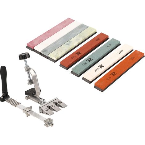 Set mit 8 RH-006 Schleifsteinen – Küchenmesser-Schärfset mit Metallwinkelführung, Marke Ruihe (1/5)