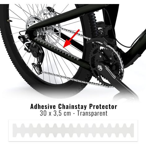 Protezione Adesiva Rhino Batticatena per Telaio Bici, 30 x 3,5 cm - Colore: TRASPARENTE