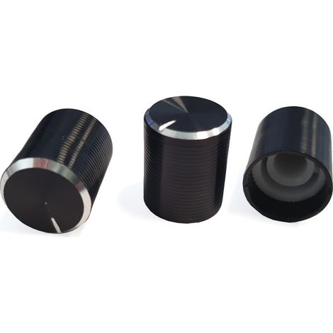 Perilla de potenciómetro de 14 mm negra