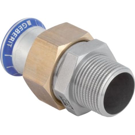 Geberit Mapress Acero inoxidable Racor de transición con rosca exterior, DN 40, dø 42 mm, 35339