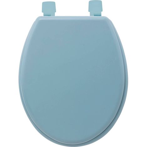 5Five Simply Smart – Abattant WC en bois HDF bleu outremer 48x36 cm – Fixation sécurisée – Compatible cuvettes standard – Forme ovale ergonomique (1/7)