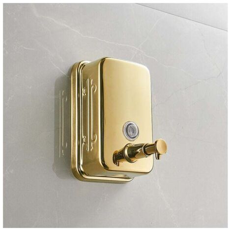 VURAHOME - Distributeur de savon mural 500 ml en acier inoxydable 304 – Finition chrome – Pour salle de bains et cuisine – Installation facile - cuisine-500ML (1/5)