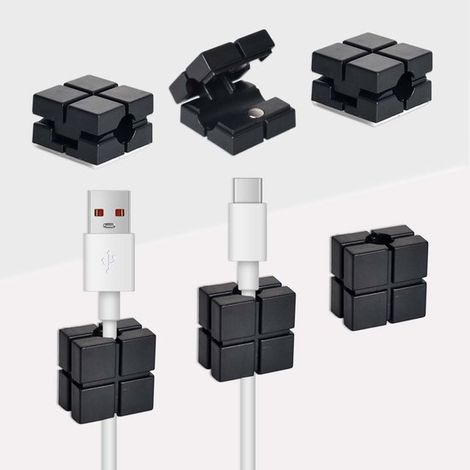 Dailygoods - 15 soportes magnéticos autoadhesivos para la gestión de cables (1/5)