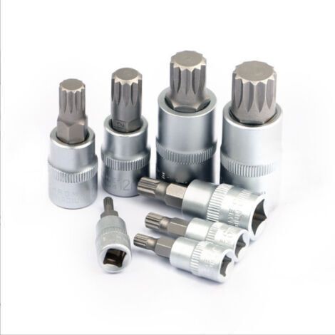 Jeu de douilles Denture multiple 8 Pièces M4-M16 Douille Clés Outil Kit (1/5)