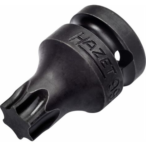 HAZET Tournevis à chocs machine, douille 995S6-T45LG, carré 12,5 mm, 24 mm hexagone extérieur, profil TX intérieur, T45 (1/2)