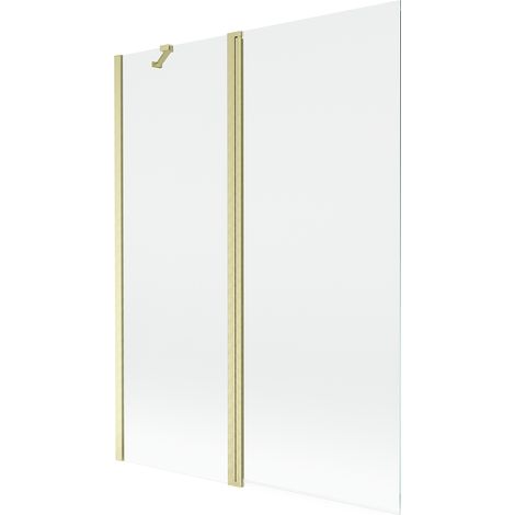 Mexen Mist mampara de ducha de 2 paneles 130 x 150 cm, transparente, dorado cepillado - 8A9-130-011-55-00 (1/5)