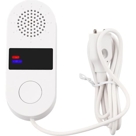 Détecteur de fuite d'eau intelligent pour application Tuya avec alarme de 130 dB et alertes de lumière LED pour la maison, la salle de bain, la cuisine, la buanderie, la piscine, blanc (Wifi) (1/5)