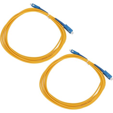 2er-Pack SC-Glasfaserkabel, Keramikverriegelungsstecker, wiederverwendbar, Patchkabel, einfaches Einstecken, hohe Leistung (1/5)