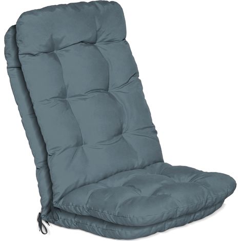 2er Set Hochlehner Auflagen Flair HL, 120x50x8cm, Taubenblau