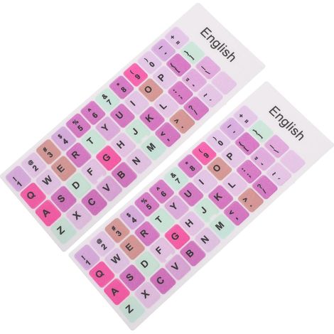 Autocollant Décoratif pour Clavier Anglais 10 Pouces, Abs, 2 Feuilles Remplace les Touches Usées, Pose Facile sans Résidu, pour Ordinateur Portable et Apprentissage (1/5)