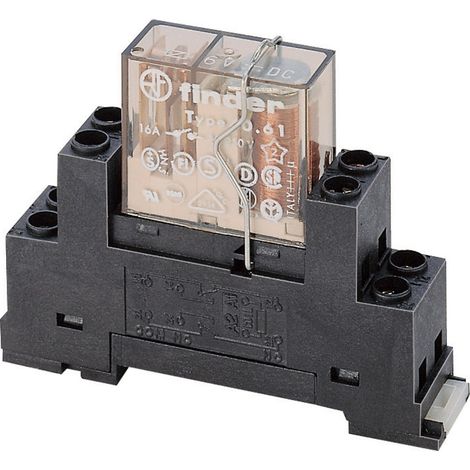 Finder 95.65.M Relaissockel mit Haltebügel   (L x B x H) 15.6 x 63.1 x 33.3 mm  1 St.