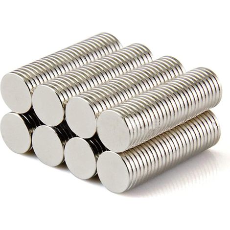 50 Stück starker Neodym-Magnet N42 8 x 1 mm runde Scheiben Supermagnete (1/5)